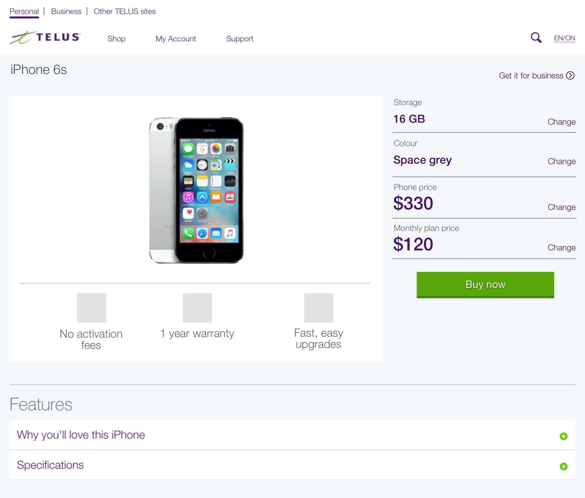 TELUS Product Pages