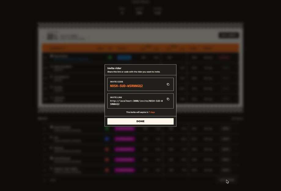 The invite modal showing an invite code, an invite link and a seven day expiry